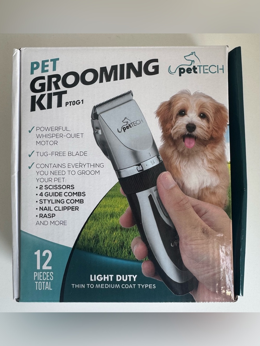 PetTech PT0G1 12-Piece Professional Pet Grooming Kit | New Open Box